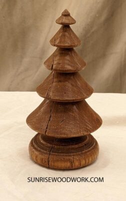 Wood Christmas Tree in RED OAK - Item 579 - Image 2