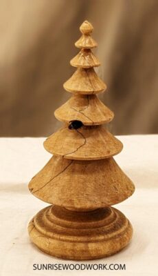 Wood Christmas Tree in Spalted Sugar Maple - Item 580