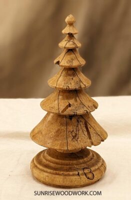 Wood Christmas Tree in Spalted Sugar Maple - Item 580 - Image 2