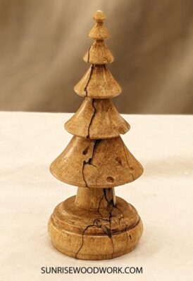 Wood Christmas Tree in Spalted Sugar Maple - Item 585