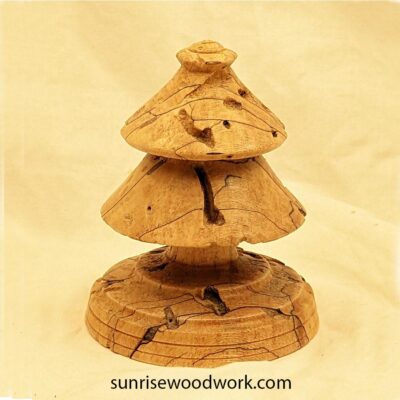 Wood Christmas Tree in Spalted Sugar Maple - Item 586