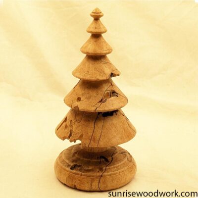 Wood Christmas Tree in Spalted Sugar Maple - Item 587 - Image 3