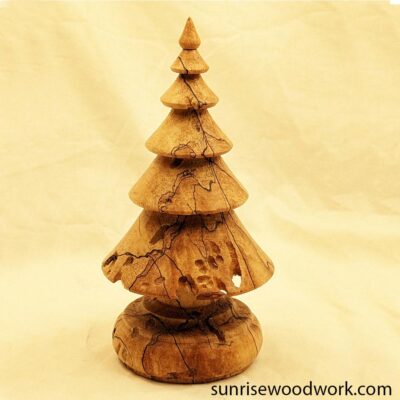 Wood Christmas Tree in Spalted Sugar Maple - Item 589