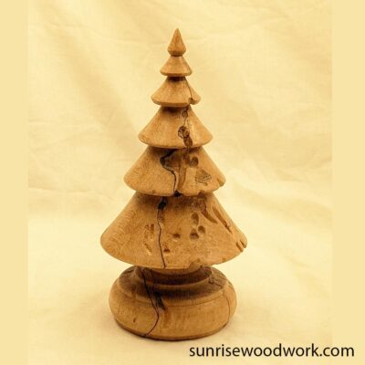 Wood Christmas Tree in Spalted Sugar Maple - Item 589 - Image 3