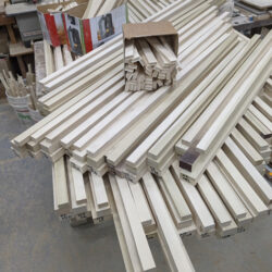 Lumber cut to size and ready for assembly