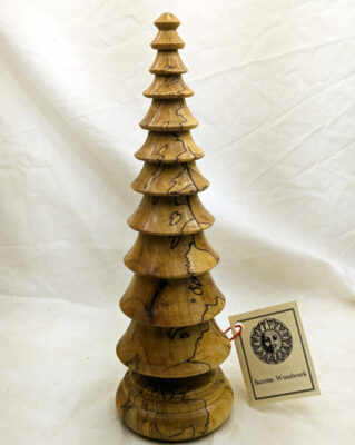 Wood Christmas Tree in Spalted Sugar Maple - Item 623 - Image 3