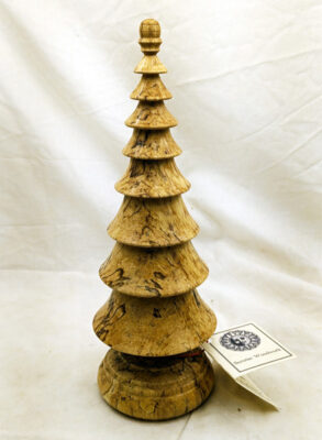 Wood Christmas Tree in Spalted Sugar Maple - Item 626 - Image 3